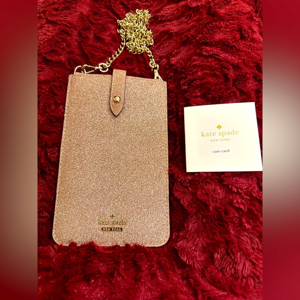 NWOT Kate Spade Glitter Crossbody Bag - Rose Gold